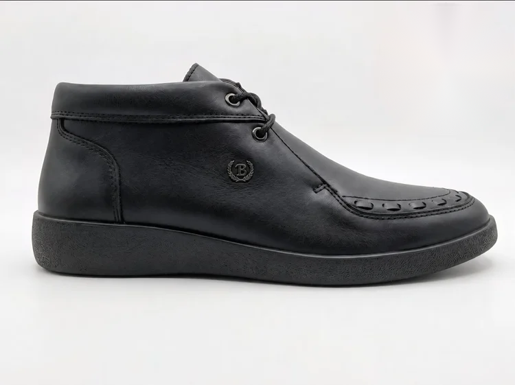 Johnny Famous Bally Style Soho Men’s Black Nappa Leather High Tops