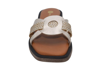 Eric Michael Solar Women’s Metallic Comfort Sandal