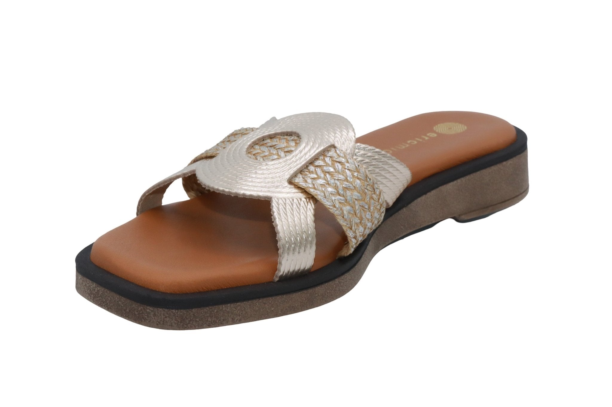 Eric Michael Solar Women’s Metallic Comfort Sandal