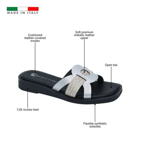 Eric Michael Solar Women’s Metallic Comfort Sandal