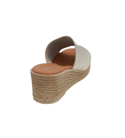 Eric Michael Spira Pebble Grain Leather Wedge Sandal
