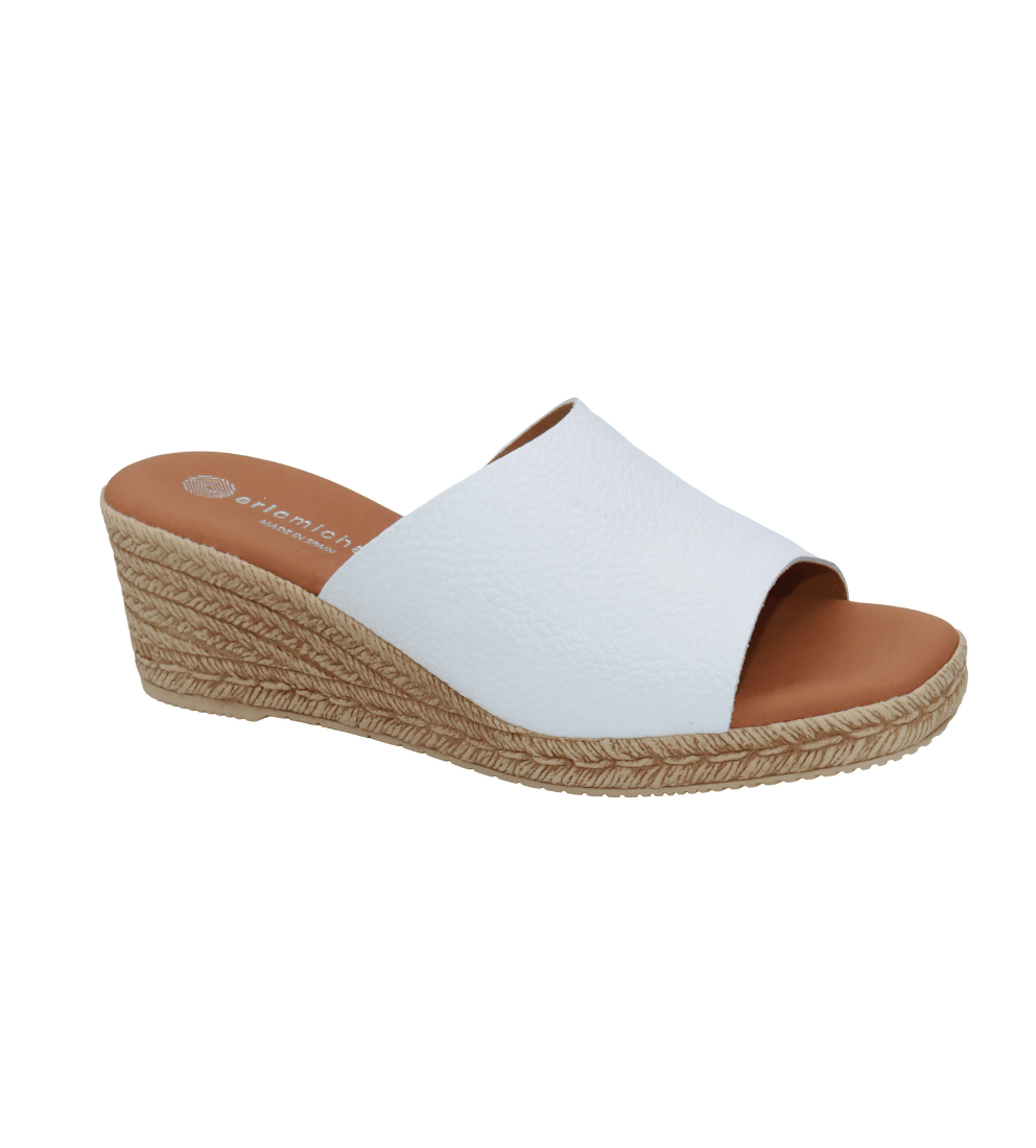 Eric Michael Spira Pebble Grain Leather Wedge Sandal