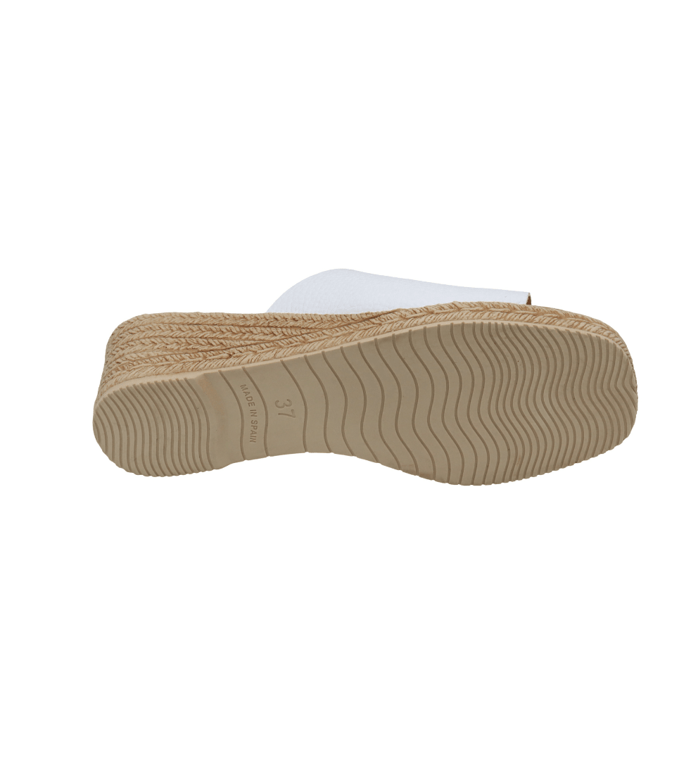Eric Michael Spira Pebble Grain Leather Wedge Sandal