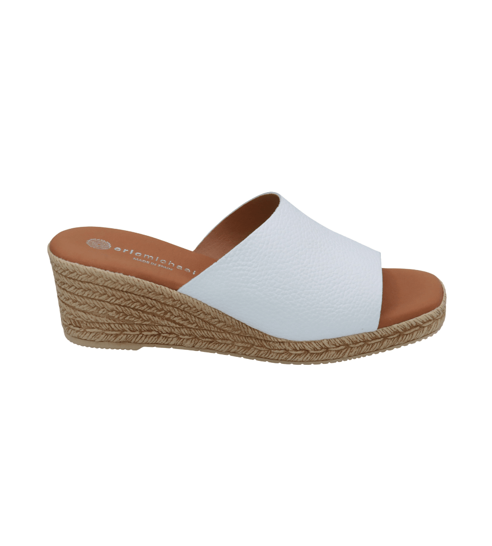 Eric Michael Spira Pebble Grain Leather Wedge Sandal