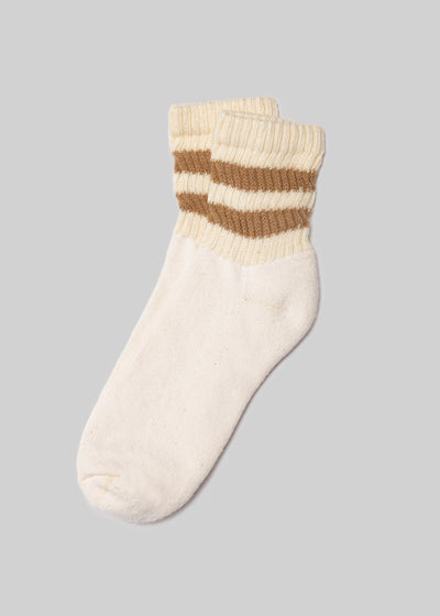American Trench The Mono Stripe Quarter Crew Socks front view