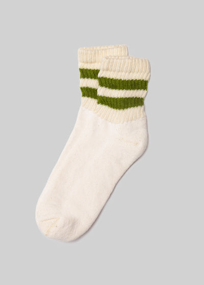 American Trench The Mono Stripe Quarter Crew Socks top view
