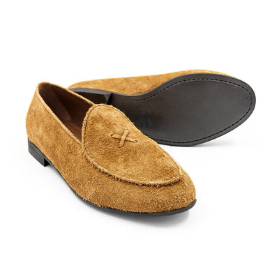 Men's Tan Textured Suede Milano Loafer