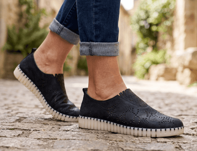 Eric Michael Stella Perforated Leather Slip On