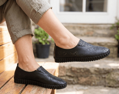 Eric Michael Stella Perforated Leather Slip On