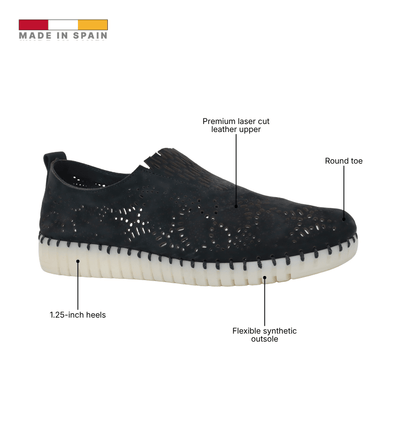 Eric Michael Stella Perforated Leather Slip On