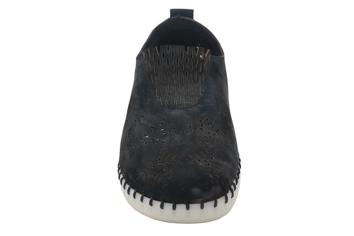 La Plume Shoes Eric Michael Stella Perforated Leather Slip On – product view 17