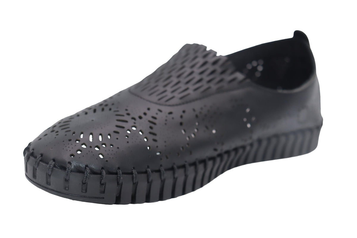 La Plume Shoes Eric Michael Stella Perforated Leather Slip On – product view 28