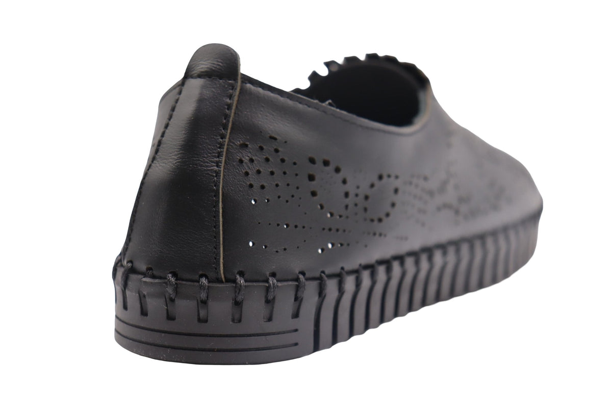 La Plume Shoes Eric Michael Stella Perforated Leather Slip On – product view 30