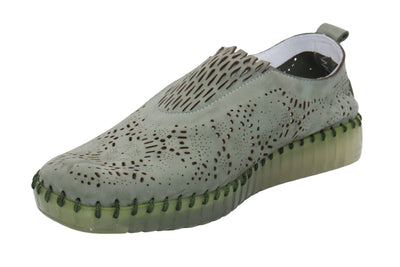 Eric Michael Stella Perforated Leather Slip On