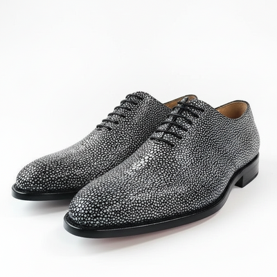Maurice King Custom Made Stingray Lace-Up Shoe - Grey