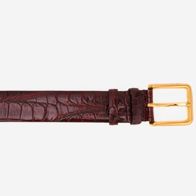 The Strat Burgundy Leather Belt