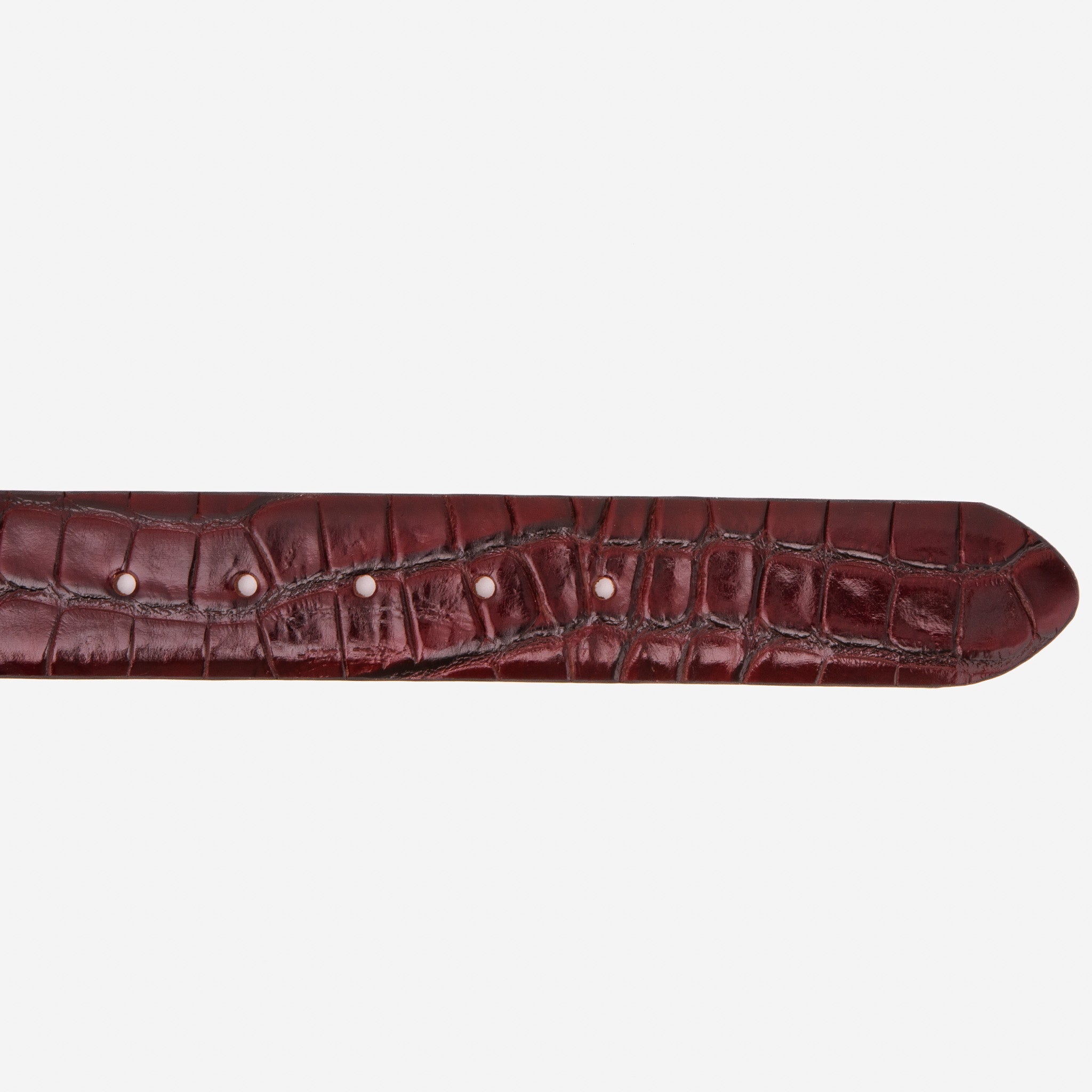 The Strat Burgundy Leather Belt
