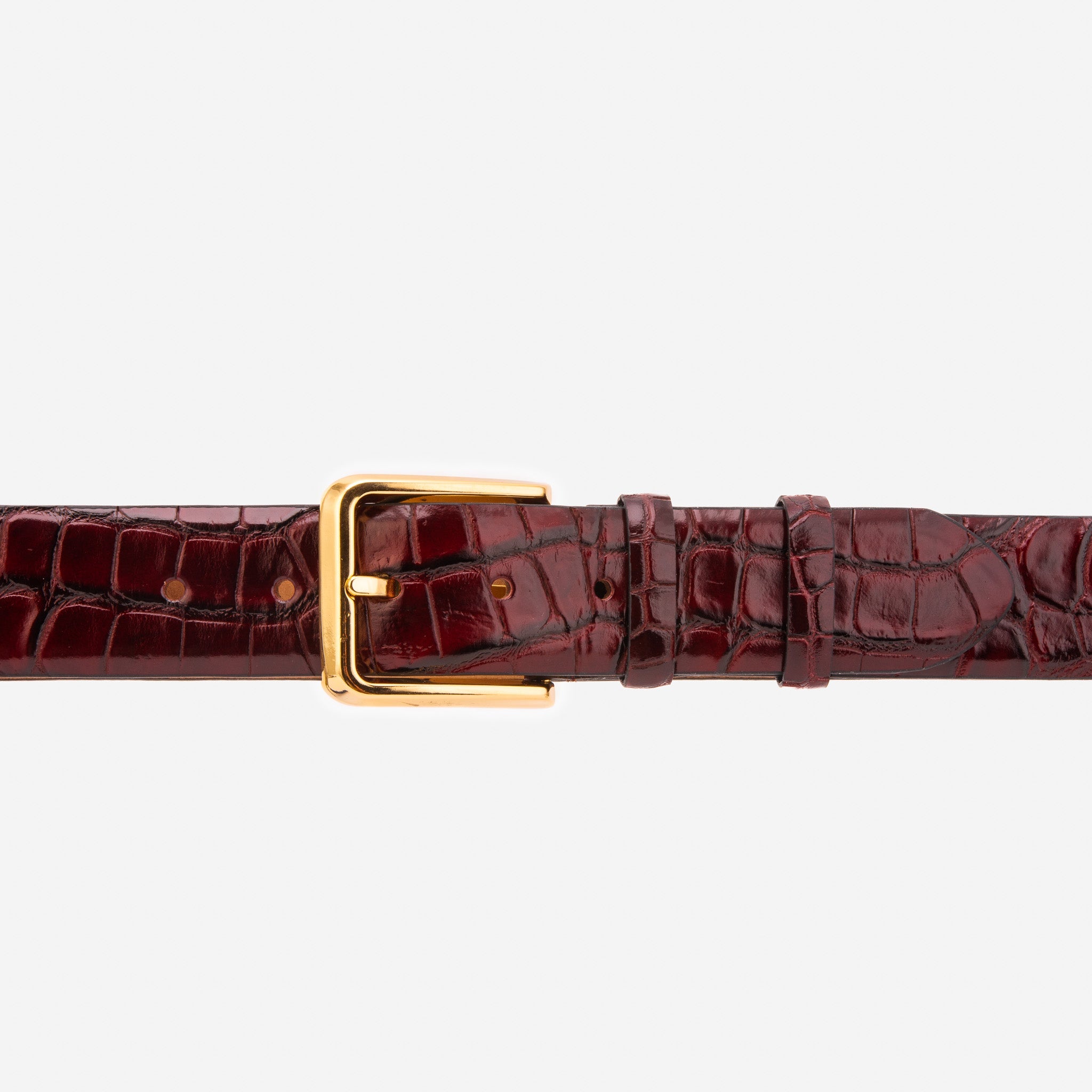 The Strat Burgundy Leather Belt