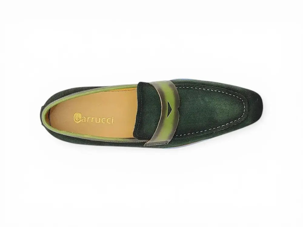 Carrucci Shoes KS Timeless Luxe Elegant Penny Loafer Suede KS550 01S view 15