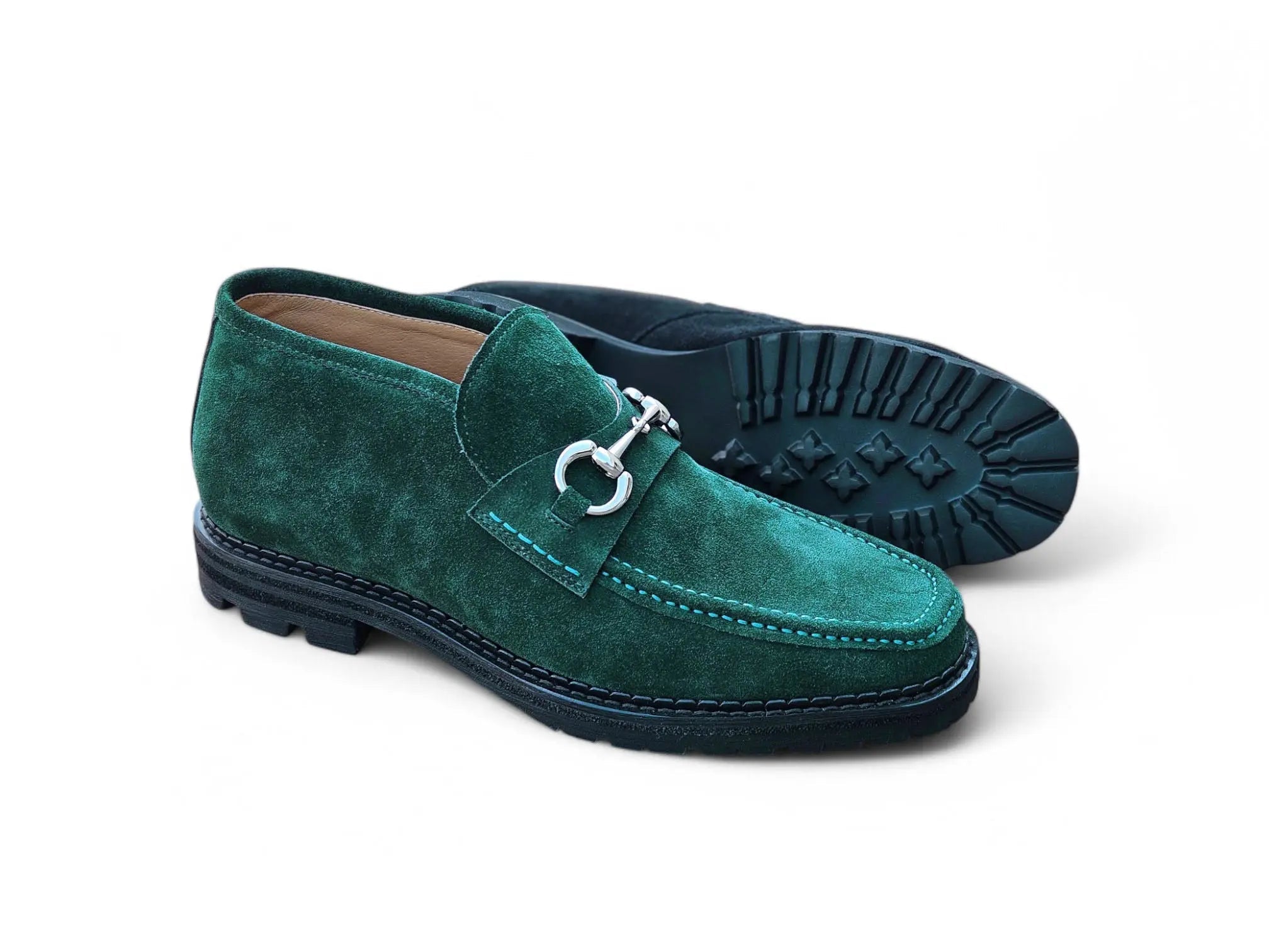 Carrucci Shoes Men's Horsebit Suede Ankle Boot Classic Style And Comfort side view