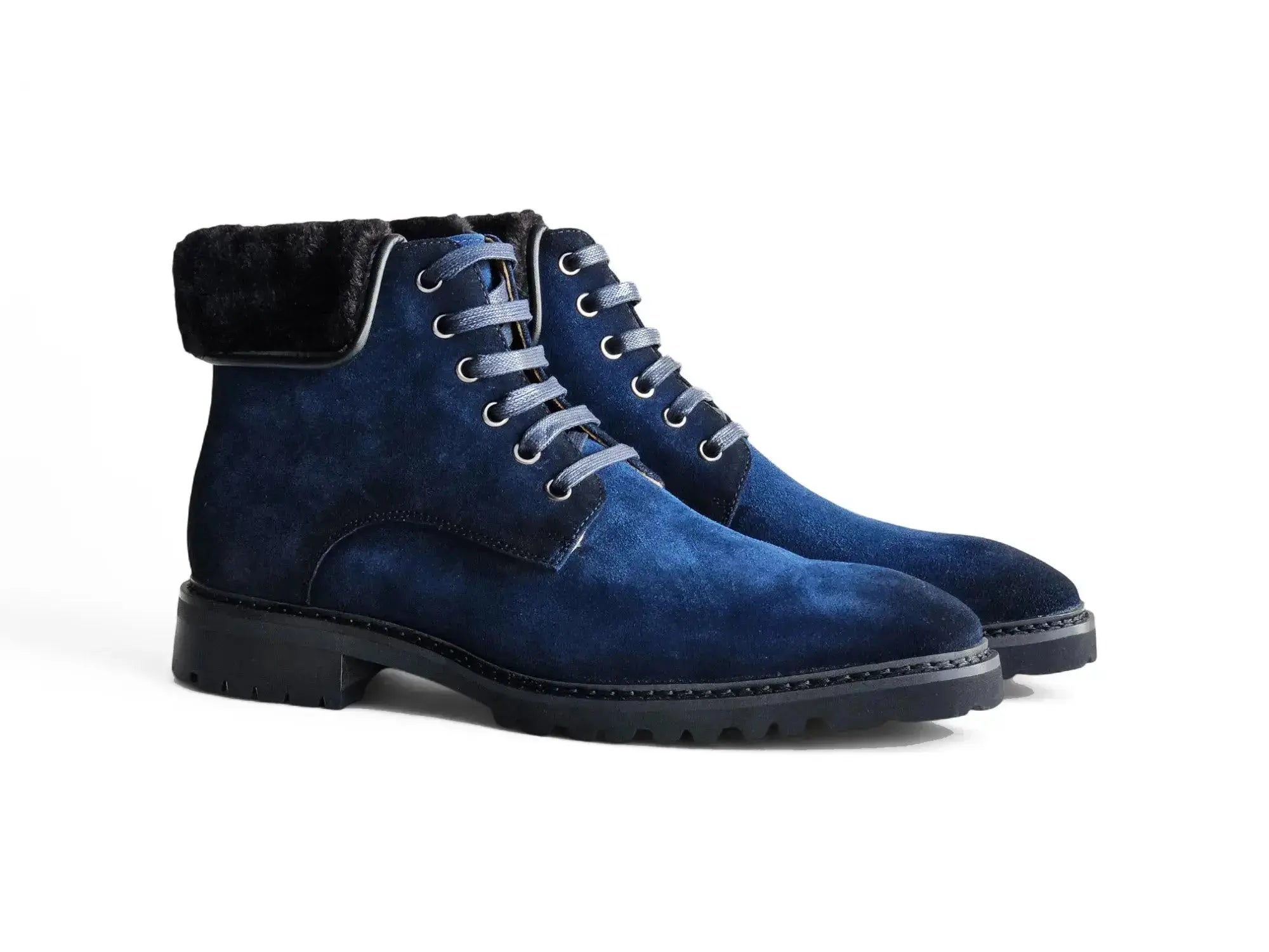 Carrucci Shoes Men's Suede Combat Boot Rugged Everyday Wear KB516 52S detail view