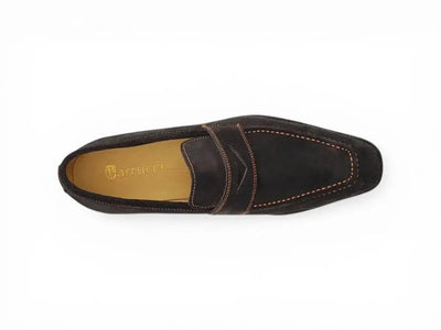 Carrucci Shoes Penny Loafer Contrast Stitching Suede Comfort KS509 36S view 16