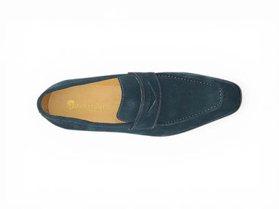 Carrucci Shoes Penny Loafer Contrast Stitching Suede Comfort KS509 36S view 21