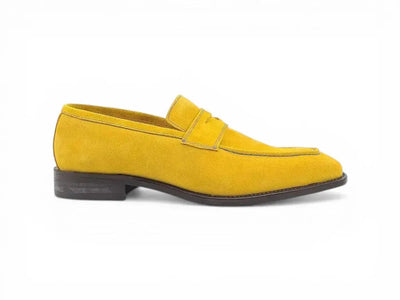 Carrucci Shoes Penny Loafer Contrast Stitching Suede Comfort KS509 36S view 10