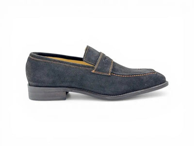 Carrucci Shoes Penny Loafer Contrast Stitching Suede Comfort KS509 36S view 12