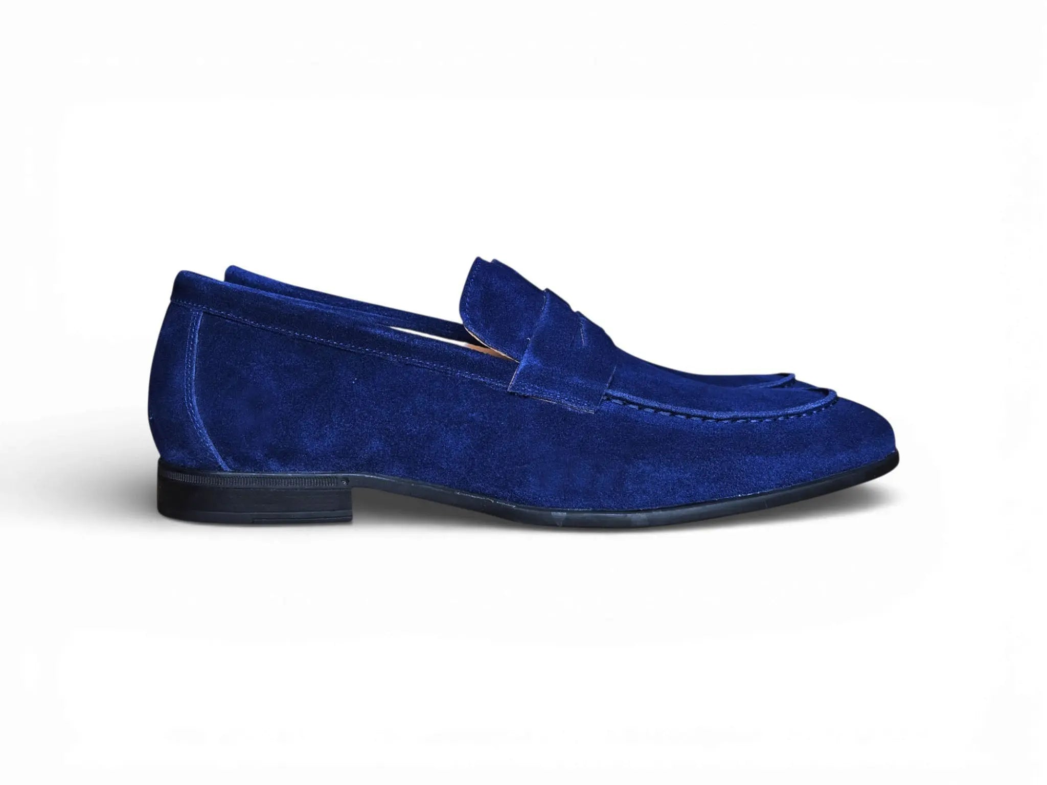 Suede Penny Loafer with Flexible Outsole Carrucci Shoes Men's