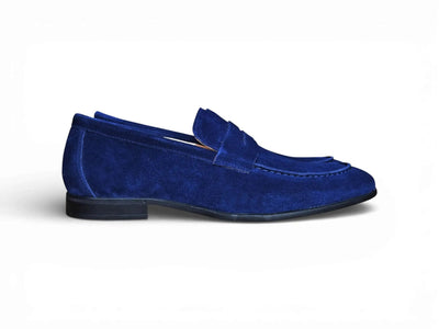 Suede Penny Loafer with Flexible Outsole Carrucci Shoes Men's