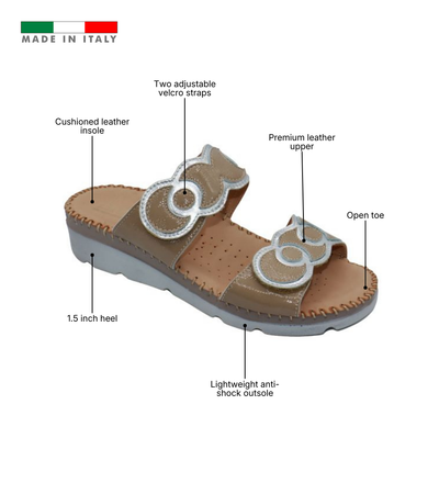 Sugar Ring Detail Adjustable Sandal