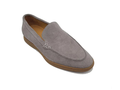 Carrucci Shoes Men's Supple Suede Loafer Slip On Lightweight Cushioned Footbed KS715 01S