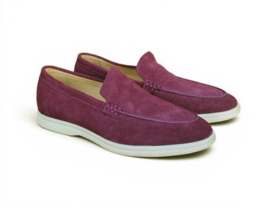 Carrucci Shoes Men's Supple Suede Loafer Slip On Lightweight Cushioned Footbed KS715 01S