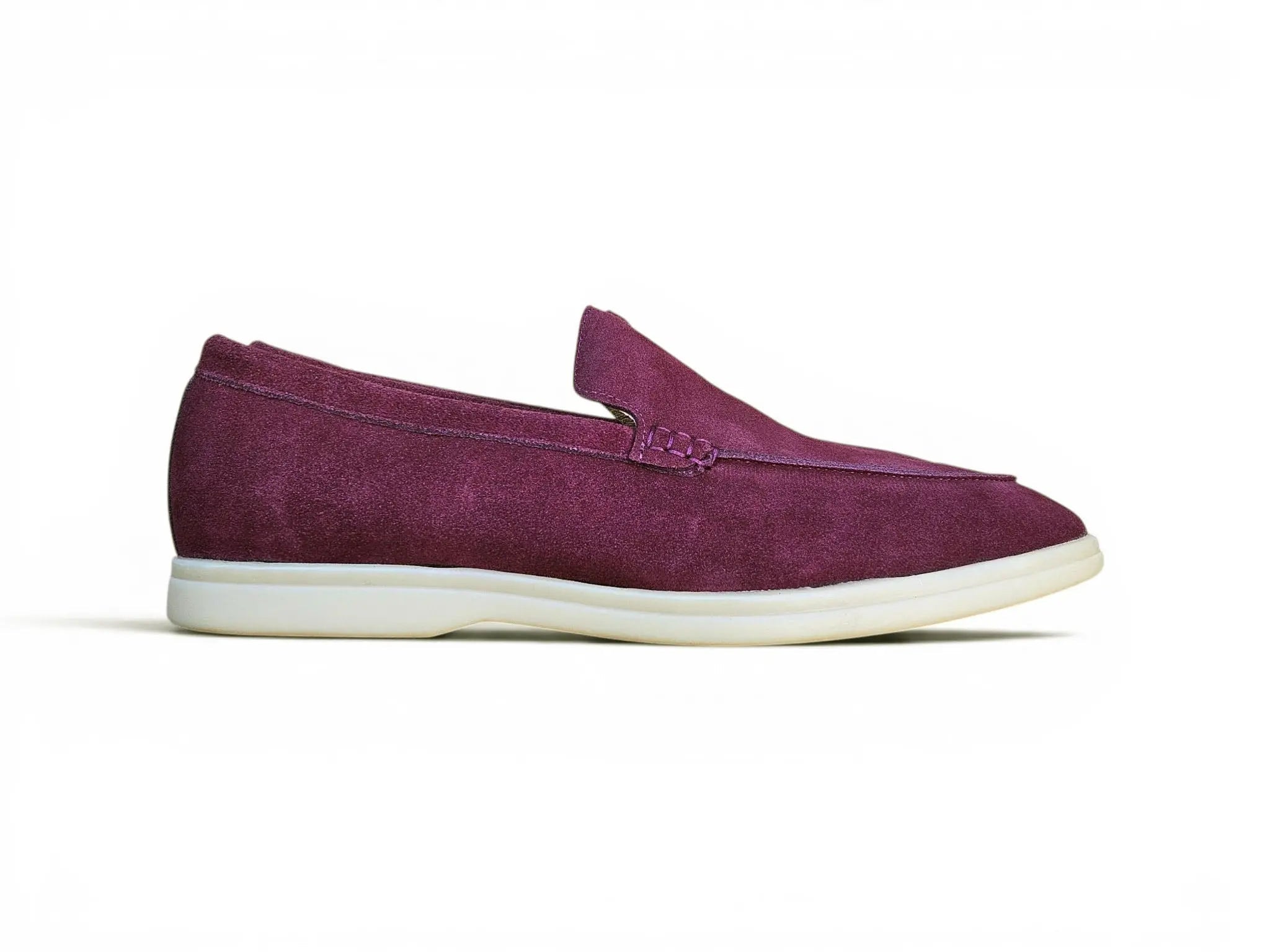 Carrucci Shoes Men's Supple Suede Loafer Slip On Lightweight Cushioned Footbed KS715 01S