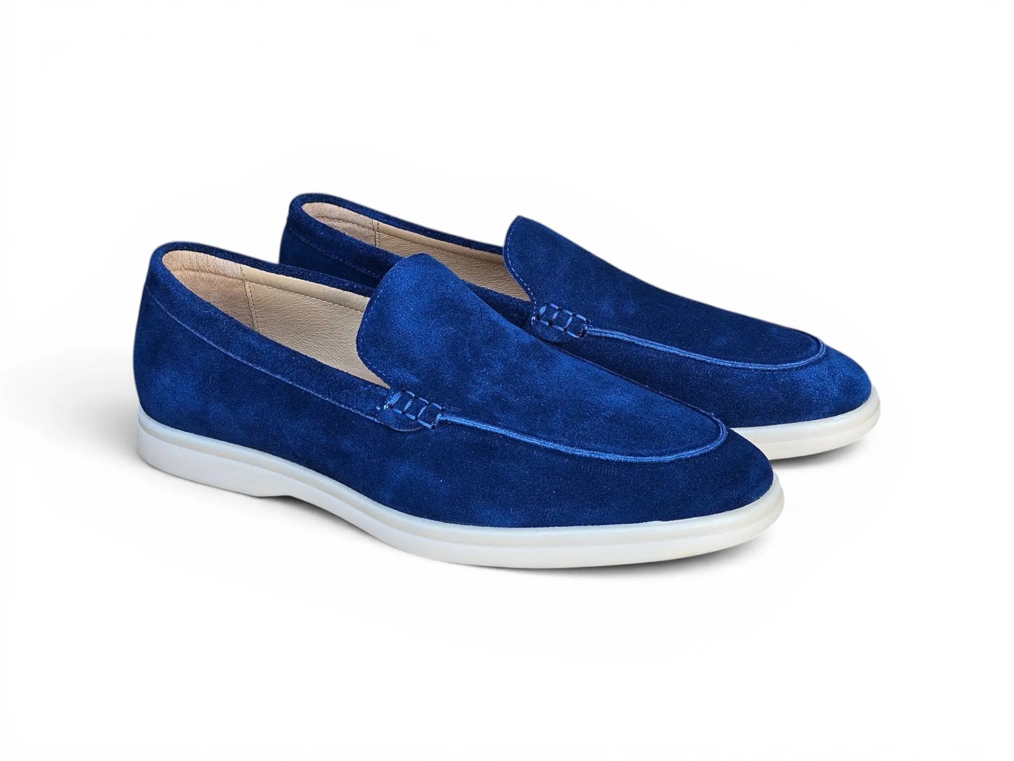 Carrucci Shoes Men's Supple Suede Loafer Slip On Lightweight Cushioned Footbed KS715 01S