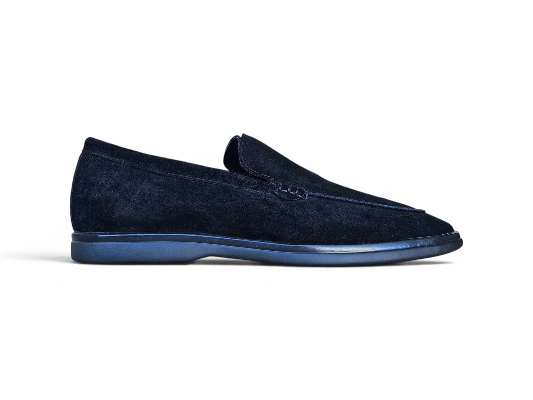 Carrucci Shoes Men's Supple Suede Loafer Slip On Lightweight Cushioned Footbed KS715 01S