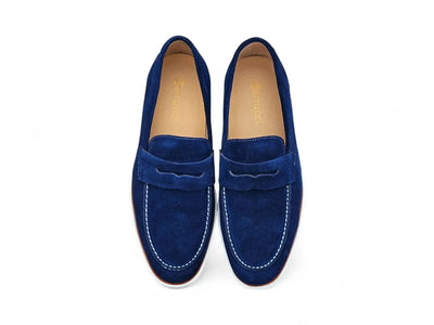 Carrucci Shoes Supple Suede Penny Loafer Sporty Sole Premium KS660 03S view 12