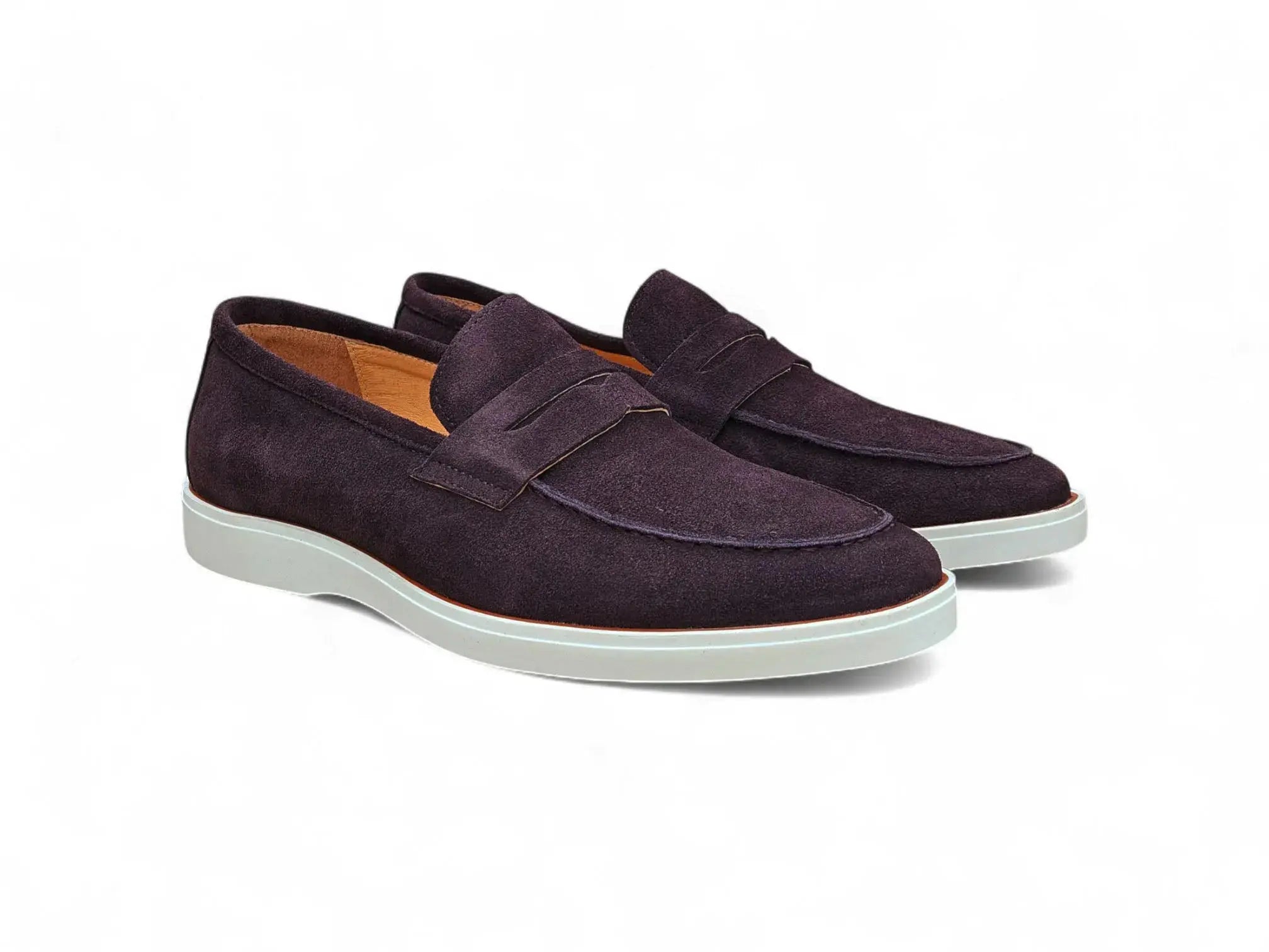 Carrucci Shoes Supple Suede Penny Loafer Sporty Sole Premium KS660 03S view 6