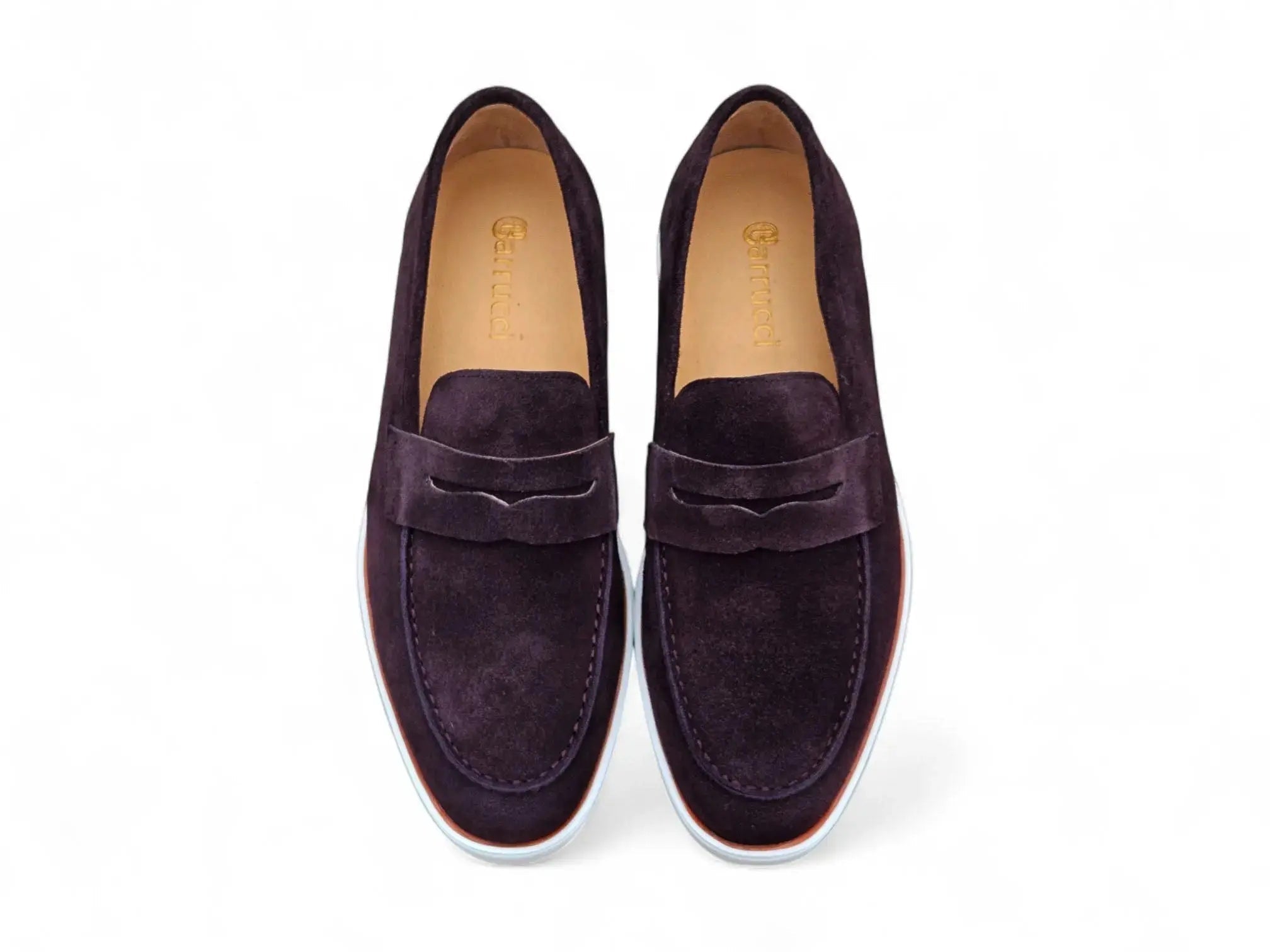 Carrucci Shoes Supple Suede Penny Loafer Sporty Sole Premium KS660 03S view 8