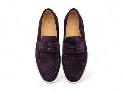 Carrucci Shoes Supple Suede Penny Loafer Sporty Sole Premium KS660 03S view 8