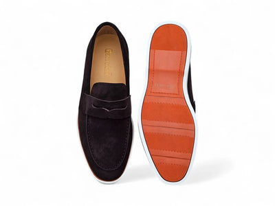 Carrucci Shoes Supple Suede Penny Loafer Sporty Sole Premium KS660 03S view 7