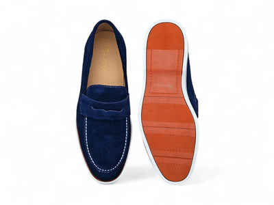 Carrucci Shoes Supple Suede Penny Loafer Sporty Sole Premium KS660 03S view 9