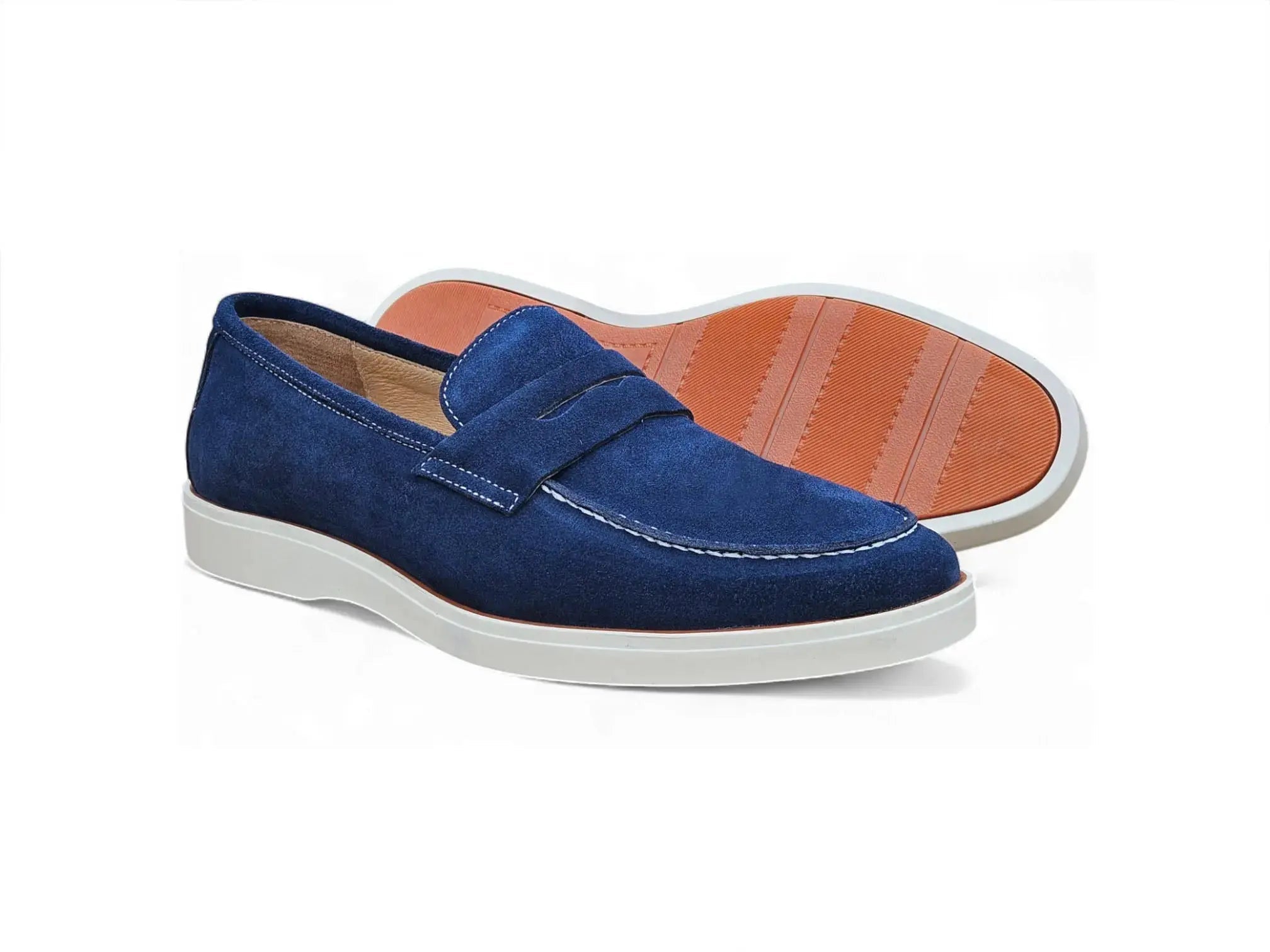 Carrucci Shoes Supple Suede Penny Loafer Sporty Sole Premium KS660 03S view 11