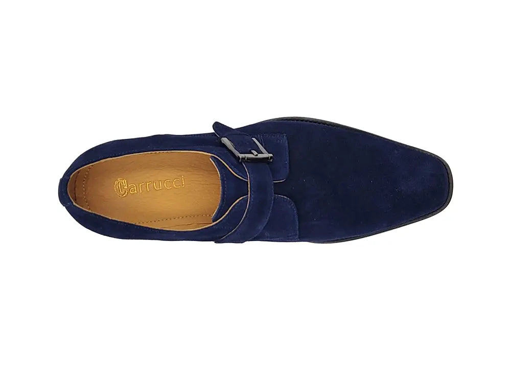 Supple Suede Single Monk Carrucci Shoes Men's