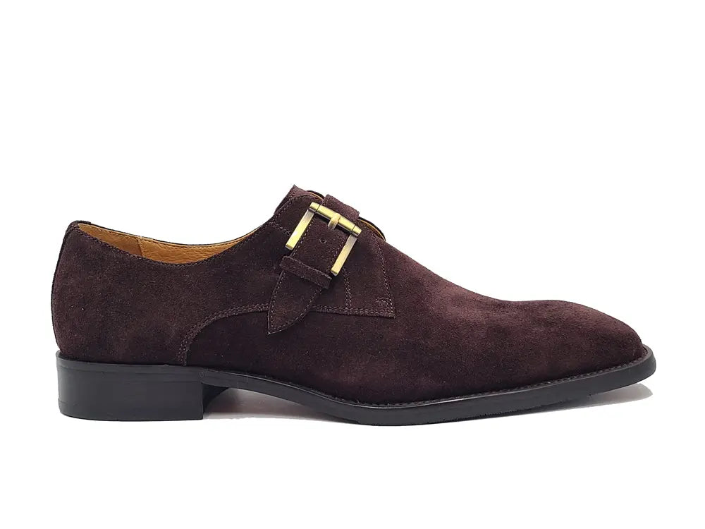 Supple Suede Single Monk Carrucci Shoes Men's
