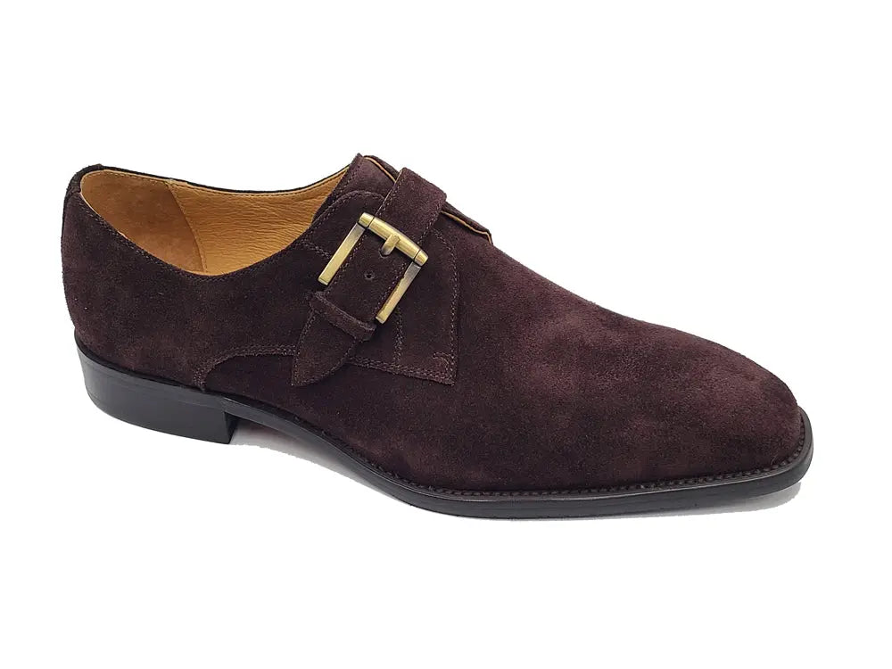 Supple Suede Single Monk Carrucci Shoes Men's