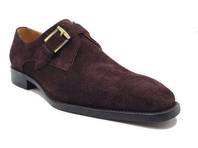 Supple Suede Single Monk Carrucci Shoes Men's