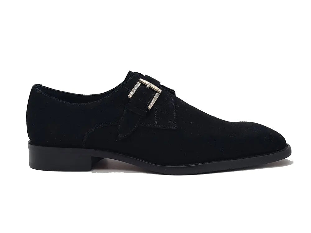 Supple Suede Single Monk Carrucci Shoes Men's