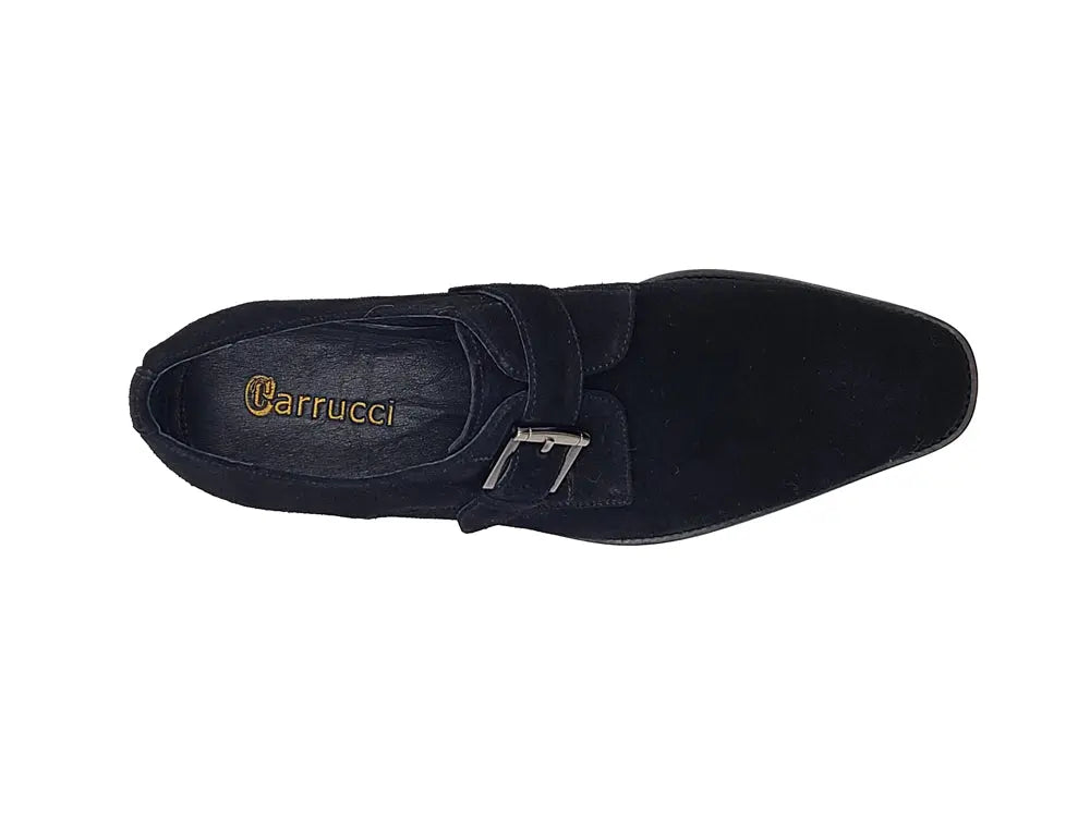 Supple Suede Single Monk Carrucci Shoes Men's